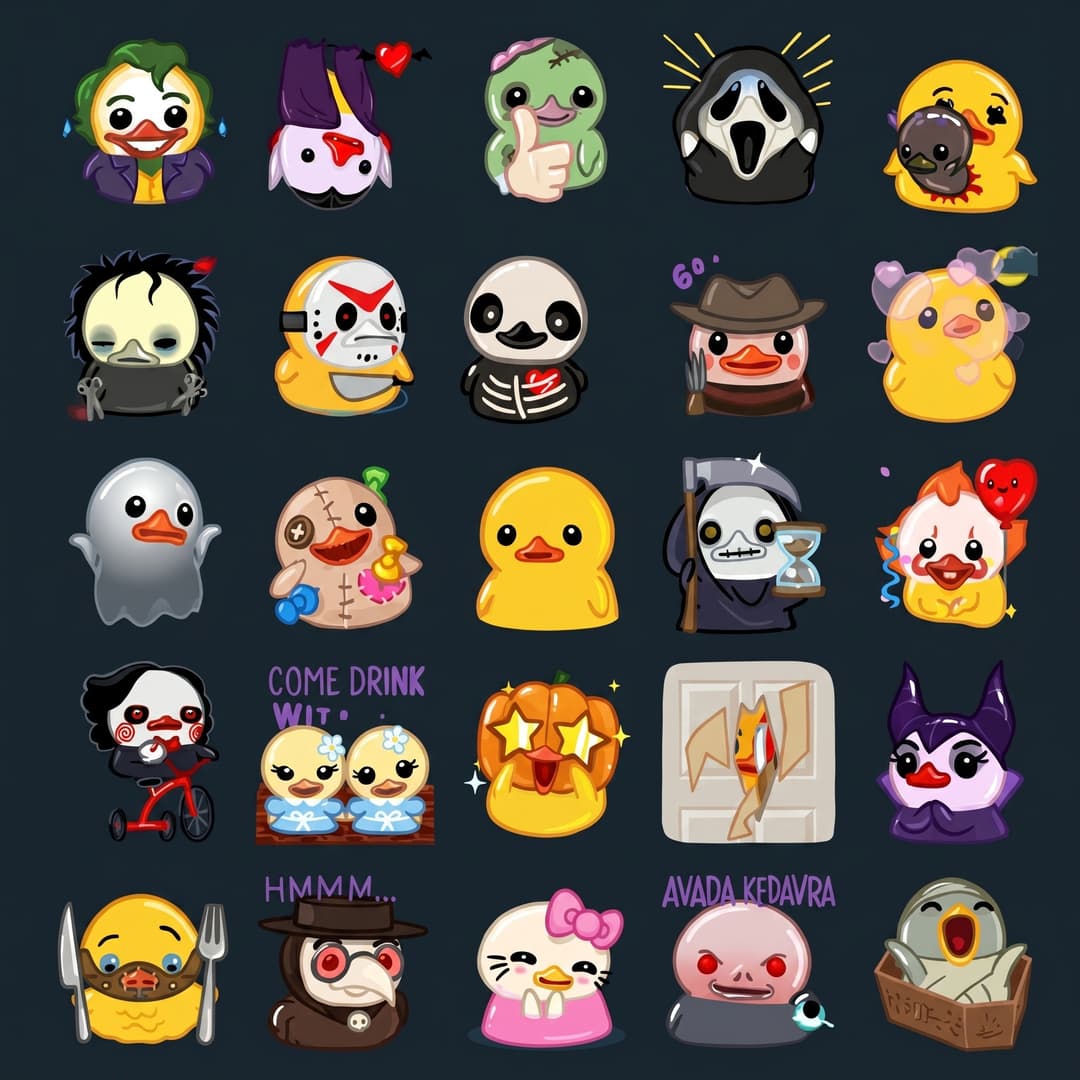 Halloween Utya sticker pack